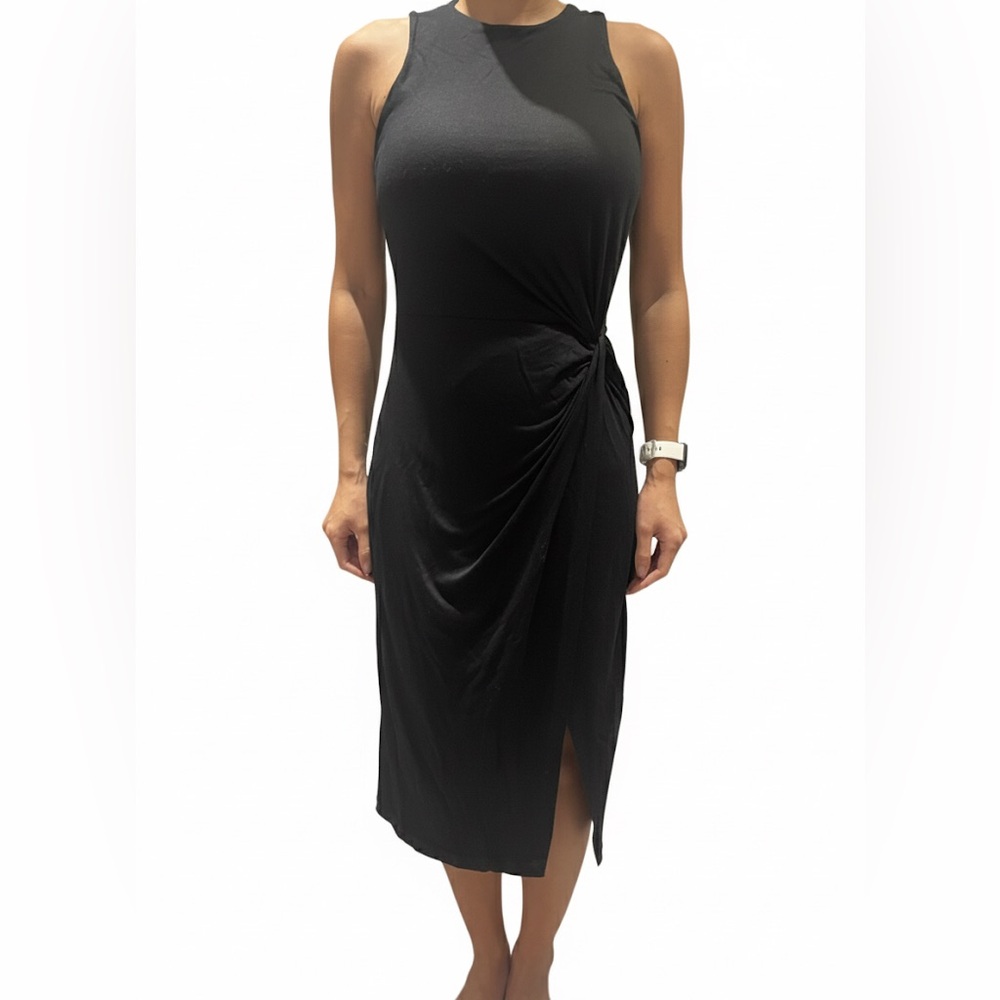 Banana Republic faux wrap Black Midi Dress